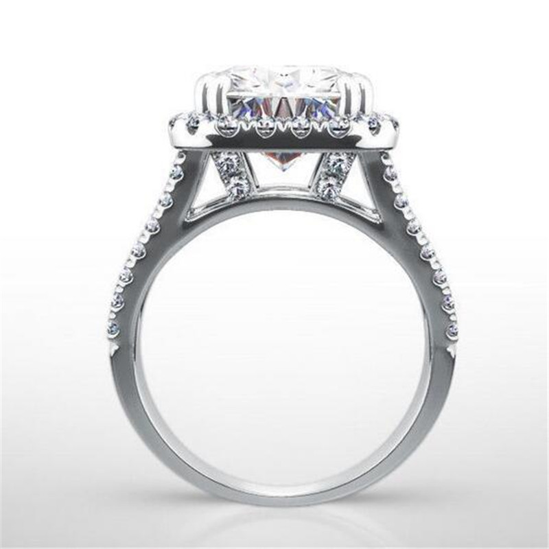 New Arrival Sparkling Luxury Jewelry Astor Cutting 925 Sterling Silver&Gold Fill White Topaz CZ Diamond Women Engagement Band Ring Gift