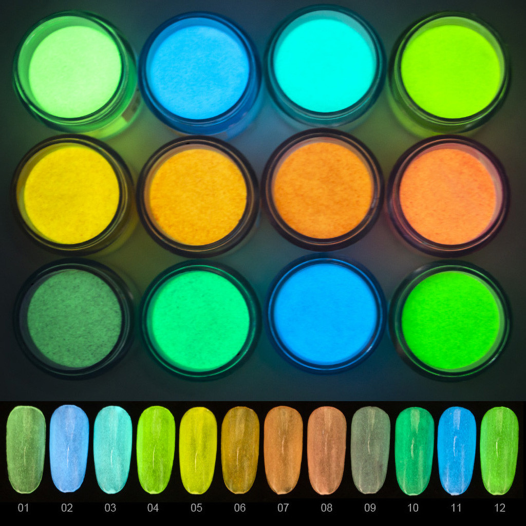 Ultrafine Fluorescent Nail Powder Neon Phosphor Colorful Nail Art Glitter Pigment 3D Glow Luminous Dust Decorations YS01-12-1, Silver;gold
Ultrafine Fluorescent Nail Powder Neon Phosphor Colorful Nail Art Glitter Pigment 3D Glow Luminous Dust Decorations YS01-12-1, Silver;gold