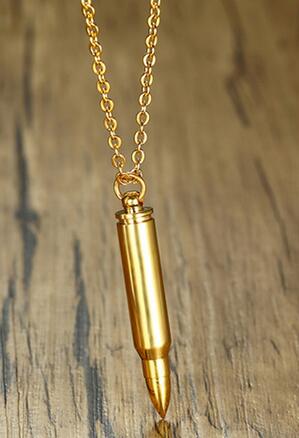 Charm Men Jewelry Stainless Steel Bullet Pendants Necklace Silver & Black & Gold Link Chain Punk Gift Never fade
Charm Men Jewelry Stainless Steel Bullet Pendants Necklace Silver & Black & Gold Link Chain Punk Gift Never fade