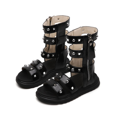 2020 New Girls Pu Leather Rivets Roma Gladiator Shoes Fashion Crochet Vintage Summer Shoes, Black
2020 New Girls Pu Leather Rivets Roma Gladiator Shoes Fashion Crochet Vintage Summer Shoes, Black