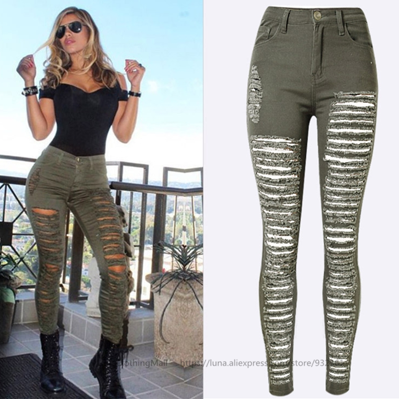 Fashion High Waist Stripe Ripped Skinny Jeans for women Green Denim Pants Pencil Leg Jean Plus Size 44, Black
Fashion High Waist Stripe Ripped Skinny Jeans for women Green Denim Pants Pencil Leg Jean Plus Size 44, Black