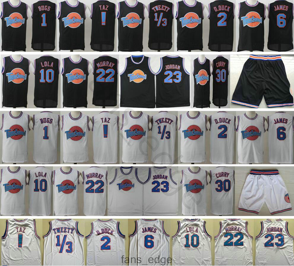 Space Jam Movie Tune Squad Looney 1 Bugs 2 Daffy Duck 10 Lola Bunny TAZ Tweety Bill Murray Michael Curry James Black White Basketball Jersey, Ivory
Space Jam Movie Tune Squad Looney 1 Bugs 2 Daffy Duck 10 Lola Bunny TAZ Tweety Bill Murray Michael Curry James Black White Basketball Jersey, Ivory