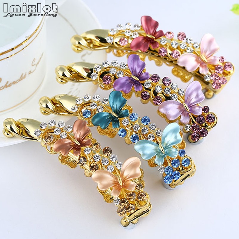Imixlot Girl Banana Clip Crystal Rhinestone Butterfly Barrettes Hairpins Hair Clips Women Hair Accessories
Imixlot Girl Banana Clip Crystal Rhinestone Butterfly Barrettes Hairpins Hair Clips Women Hair Accessories