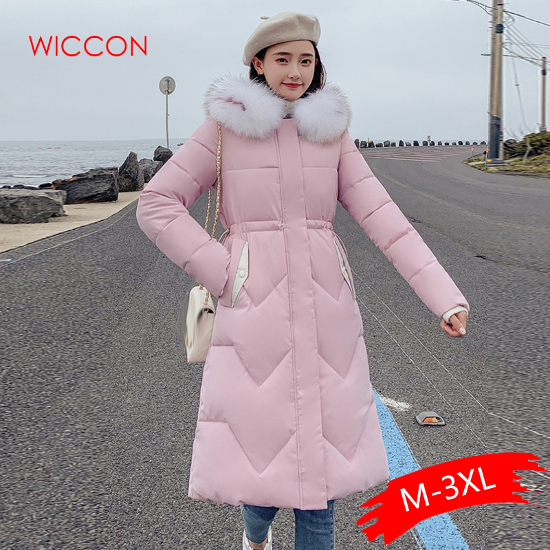 Women Winter Space Cotton Parkas Female Thick Large Plus Size Fur Collar Over The Knee Warm Fashion Solid Color Hooded Coats, Pink
Women Winter Space Cotton Parkas Female Thick Large Plus Size Fur Collar Over The Knee Warm Fashion Solid Color Hooded Coats, Pink