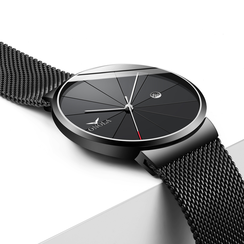 Fashion Concise Mesh Belt Metal Men Wristwatch Cool Trend Quartz Youth Watch ONOLA Genuine New Model, Black
Fashion Concise Mesh Belt Metal Men Wristwatch Cool Trend Quartz Youth Watch ONOLA Genuine New Model, Black