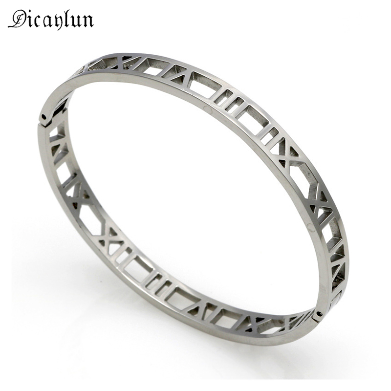 DICAYLUN Hollow Roman Numeral Bracelet Jewelry Women Stainless Steel Roman Number Bracelet Gold Silver High Quality
DICAYLUN Hollow Roman Numeral Bracelet Jewelry Women Stainless Steel Roman Number Bracelet Gold Silver High Quality