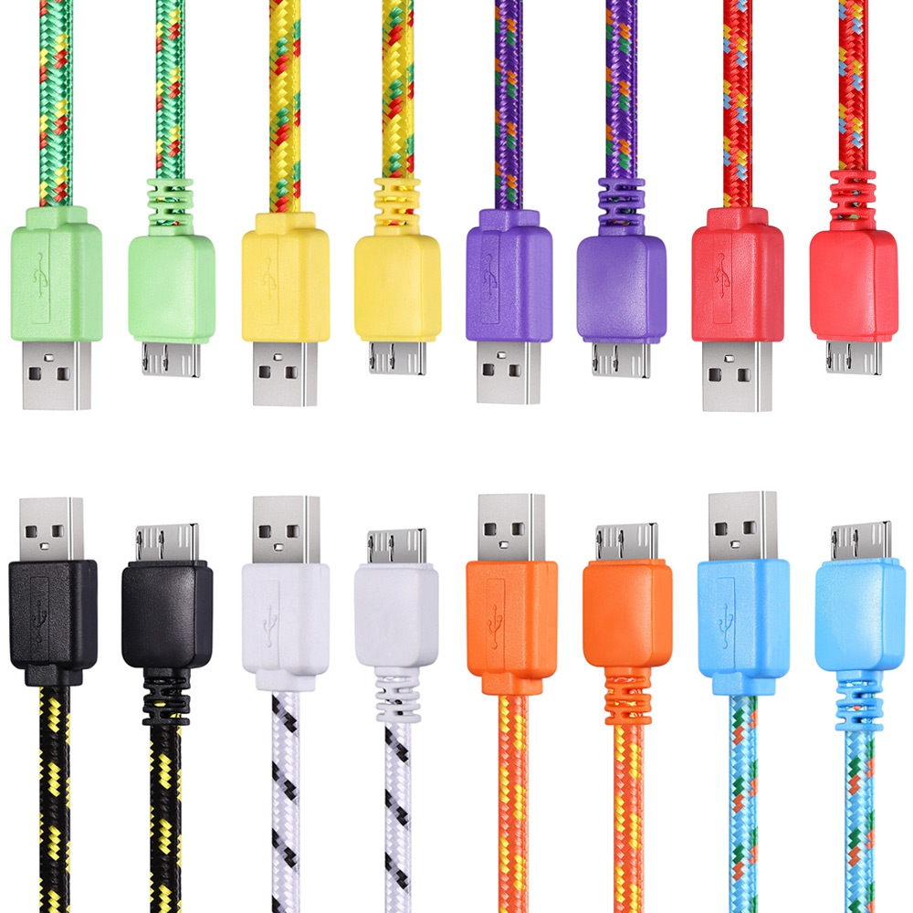 3M Braided Micro Data Synchronization Charger Cable for Samsung Galaxy S5 Note 3, Black
3M Braided Micro Data Synchronization Charger Cable for Samsung Galaxy S5 Note 3, Black