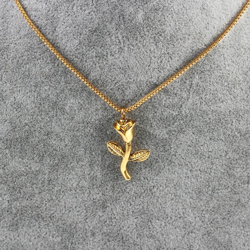 1.5mm Stainless Steel Link Box Chain necklace Female Gold Chokers Rose pendant Necklaces For Women Fashion Jewelry customizable
1.5mm Stainless Steel Link Box Chain necklace Female Gold Chokers Rose pendant Necklaces For Women Fashion Jewelry customizable