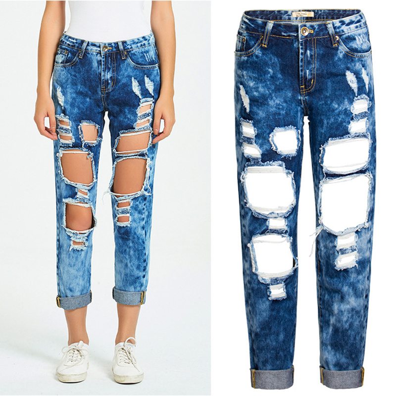 Women Hole Ripped Jeans Loose Casual Boyfriend Jeans for Women Pure Cotton Distressed Bleached Vintage Denim Pants Trousers 2020, Black
Women Hole Ripped Jeans Loose Casual Boyfriend Jeans for Women Pure Cotton Distressed Bleached Vintage Denim Pants Trousers 2020, Black