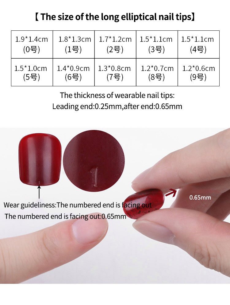 tamax NAT006 24pcs colorful Reusable False Artificial Nail Tips Detachable Nails Art Extension Tips with UV gel coated reatil box package