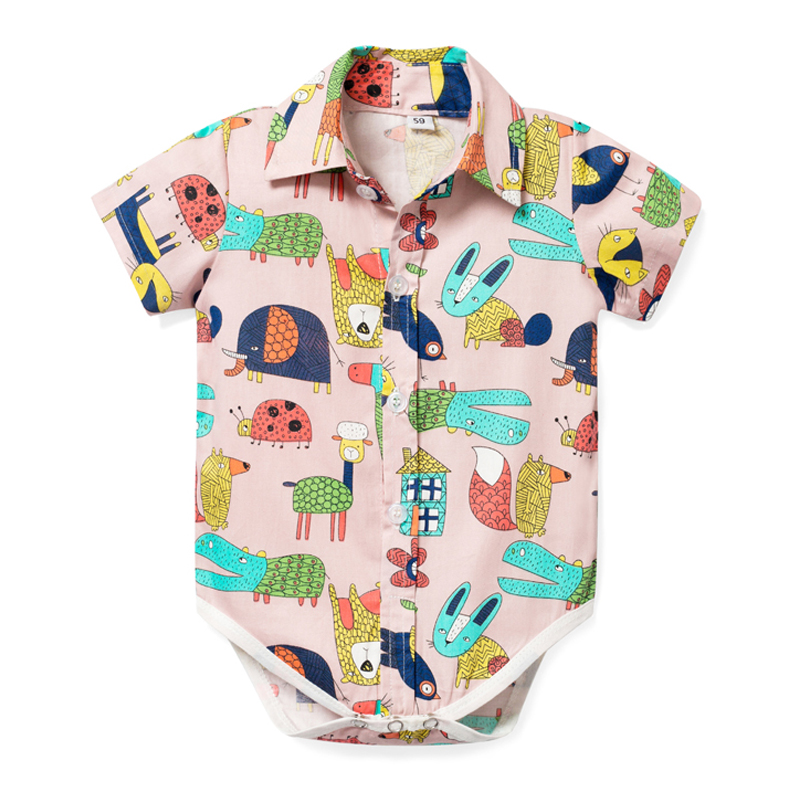 Bodysuits & One-Pieces Newborn Baby Summer Clothes Short Sleeves Animal Printed Tops Cotton Infant Children Climbing Out Wear, Kb6014 pink
Bodysuits & One-Pieces Newborn Baby Summer Clothes Short Sleeves Animal Printed Tops Cotton Infant Children Climbing Out Wear, Kb6014 pink