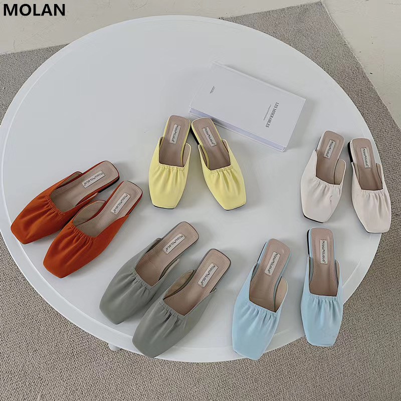 MOLAN Designers 2020 Summer Korean Fashion Good Leather Soft Bottom Flat Slippers Loafers Mules Flip Flops Outside, Beige
MOLAN Designers 2020 Summer Korean Fashion Good Leather Soft Bottom Flat Slippers Loafers Mules Flip Flops Outside, Beige