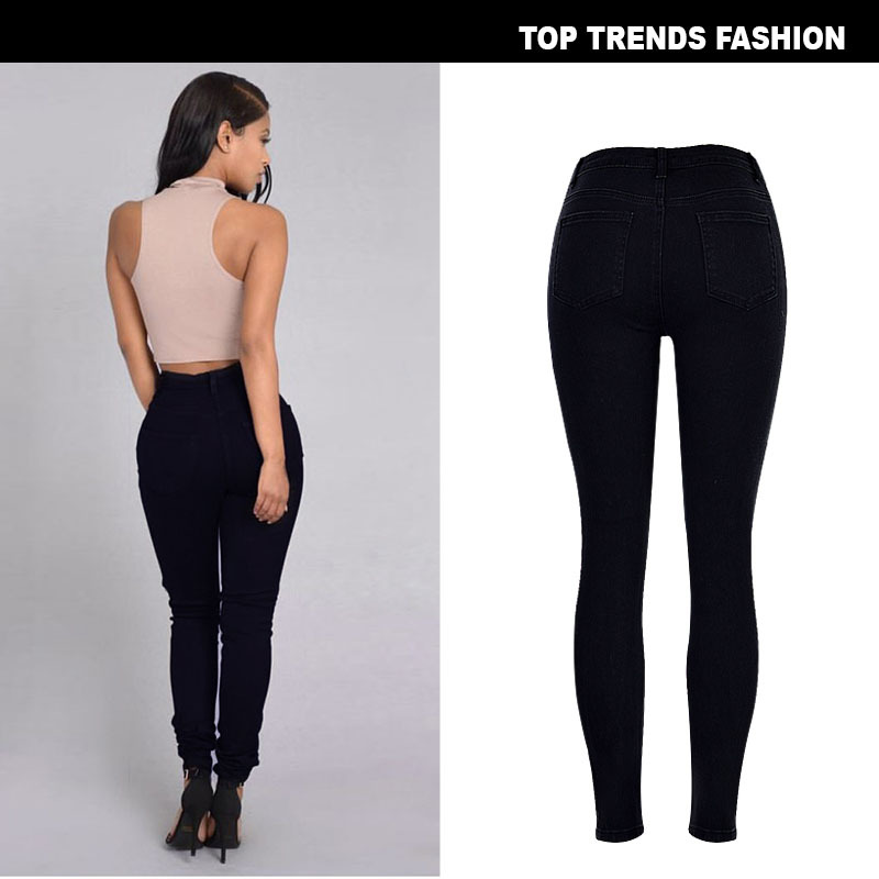 2020 Winter High Waist Boyfriend Ripped Jeans For Women Mom Jeans Plus Size Black Pearl Pencil Denim Skinny Jeans Woman Trousers