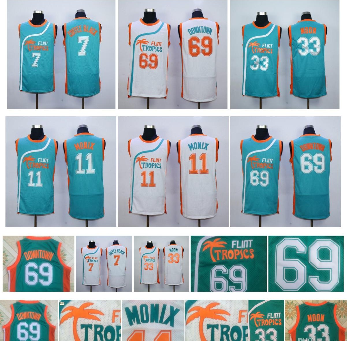 Semi Pro Movie Flint Tropics 7# Coffee Black Jersey Stitched Wholesale 33# Jackie Moon 69# Downtown 11# ED Monix College Basketball Jerseys
Semi Pro Movie Flint Tropics 7# Coffee Black Jersey Stitched Wholesale 33# Jackie Moon 69# Downtown 11# ED Monix College Basketball Jerseys