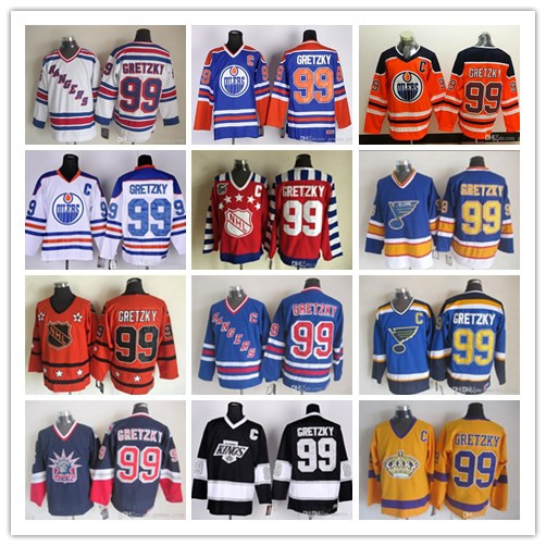 Vintage New York Rangers Edmonton Oilers St. Louis Blues 99 Wayne Gretzky All Stitched Hockey Black Red Orange White Wholesale Good Quality, 99-dark blue
Vintage New York Rangers Edmonton Oilers St. Louis Blues 99 Wayne Gretzky All Stitched Hockey Black Red Orange White Wholesale Good Quality, 99-dark blue