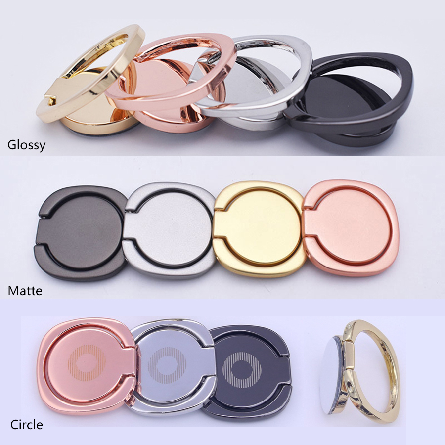 Slim Round Metal Finger Ring Grip Holder Magnetic 360 Degree Rotation Kickstand Universal Bracket Stand DIY Blank for Cell Phone and Tablet