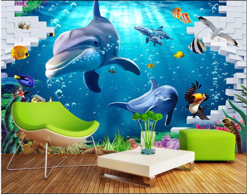 WDBH 3d wallpaer custom photo Blue underwater world dolphin brick wall tv background 3d wall murals wallpaper for walls 3 d room home decor, Non-woven wallpaper
WDBH 3d wallpaer custom photo Blue underwater world dolphin brick wall tv background 3d wall murals wallpaper for walls 3 d room home decor, Non-woven wallpaper