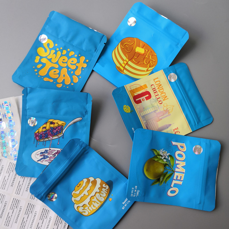 3.5G blue Cookies California Sticky Buns Berry Pie Sweet Tea LondonChello Jefe Yellow Fruit Stripes Lemon Pepper Packaging Bags Dry Herb
3.5G blue Cookies California Sticky Buns Berry Pie Sweet Tea LondonChello Jefe Yellow Fruit Stripes Lemon Pepper Packaging Bags Dry Herb