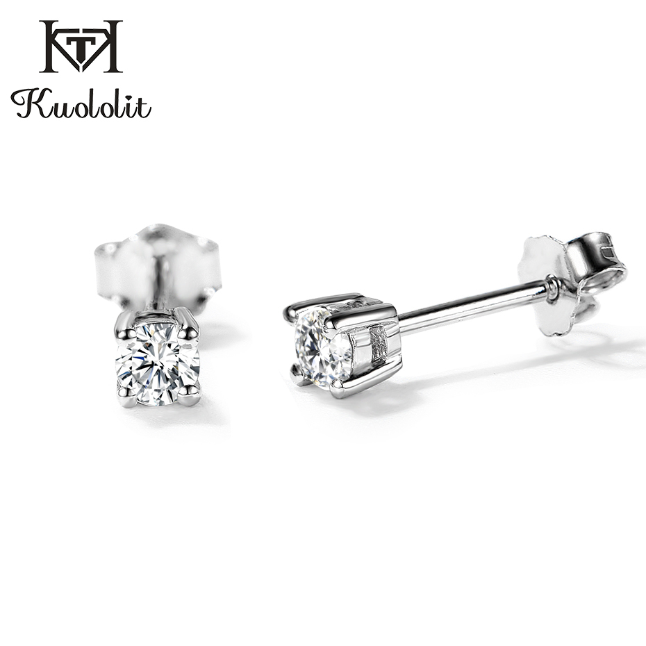 Kuololit 100% moissanite Gemstone Stud Earrings for Women Solid 925 Sterling Silver D color Solitaire Fine Jewelry New Arrival CX200623
Kuololit 100% moissanite Gemstone Stud Earrings for Women Solid 925 Sterling Silver D color Solitaire Fine Jewelry New Arrival CX200623