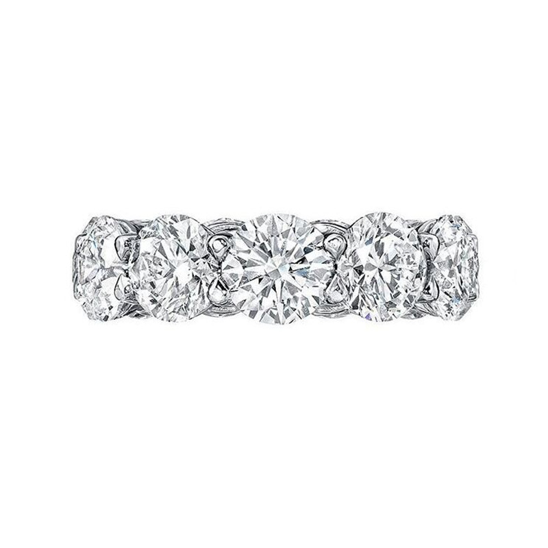 2020 Hot Sale New Bling Luxury Jewelry 925 Sterling Silver White Topaz Radiant Cut CZ Diamond Party Women Wedding Engagement Band Ring Gift