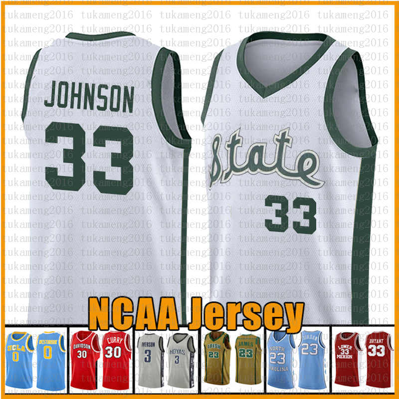 33 Earvin Johnson Basketball Jersey University of Michigan Srate NCAA College jerseys, Black
33 Earvin Johnson Basketball Jersey University of Michigan Srate NCAA College jerseys, Black