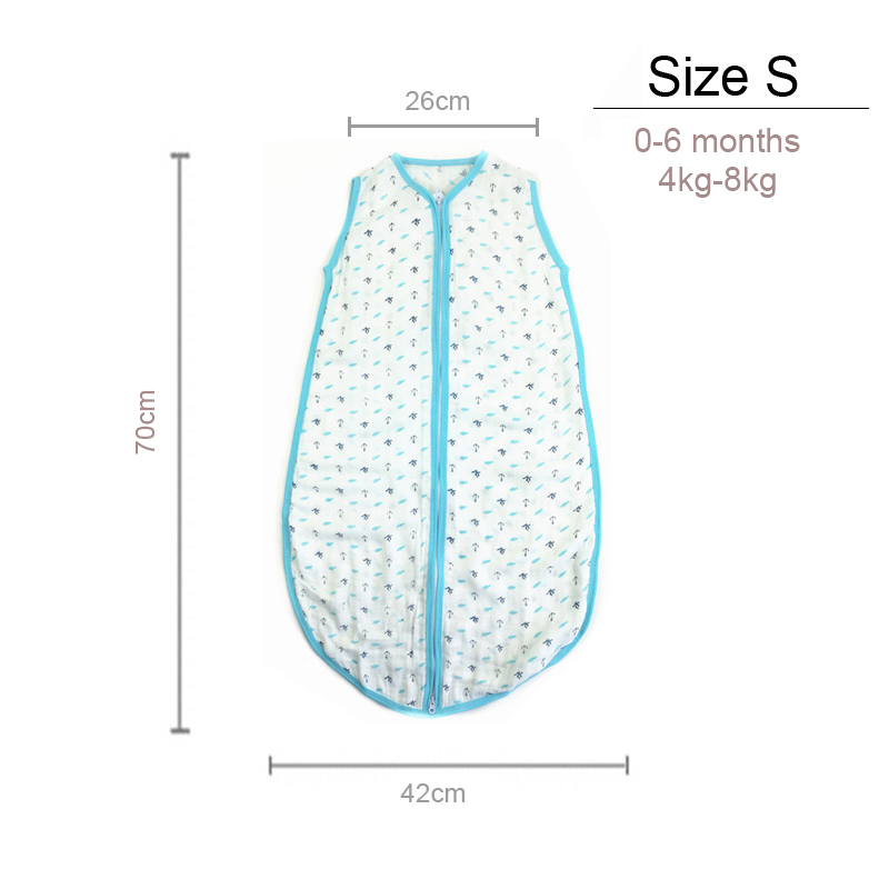 100% Muslin Cotton Baby Thin Slumber Sleeping Bag Mod For Summer bedding Baby Saco De Dormir Para Bebe Sacks Sleepsacks