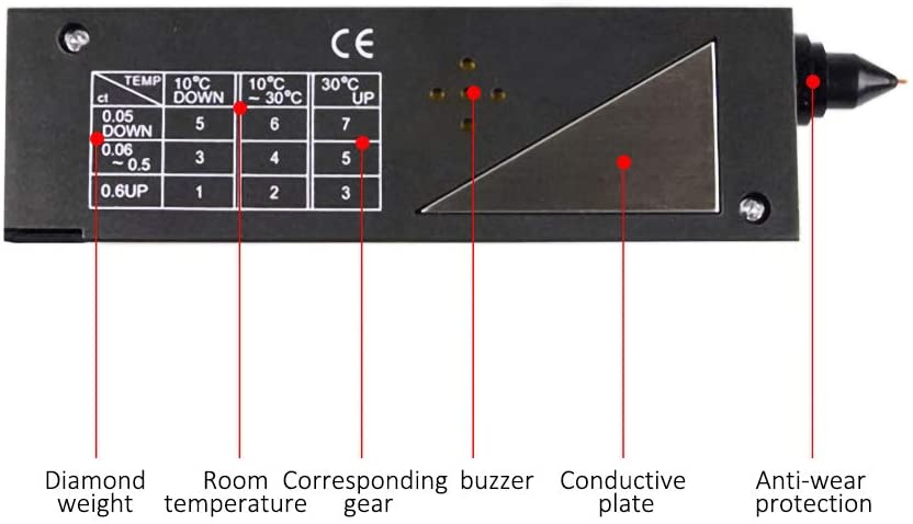 Professional High Accuracy Diamond Tester Gemstone Gem Selector II Jewelry Watcher Tool LED Diamond Indicator Test Pen