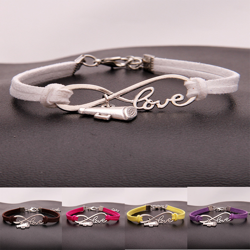 New Cheer leader horn Charm Sports Wish Bracelets infinity Love Velvet String Rope Wrap Bangle For women Men Fashion Jewelry Gift
New Cheer leader horn Charm Sports Wish Bracelets infinity Love Velvet String Rope Wrap Bangle For women Men Fashion Jewelry Gift