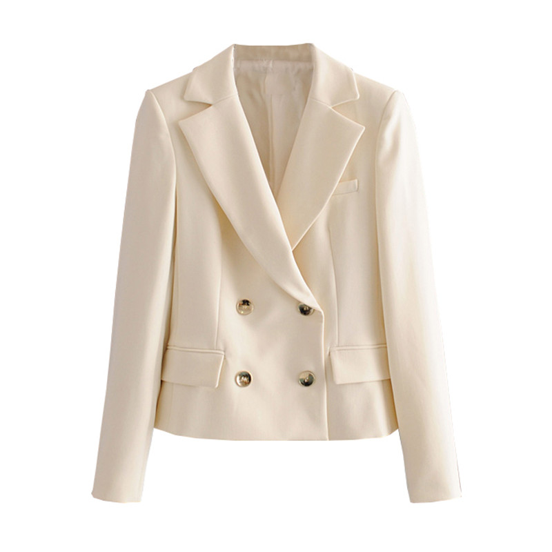 Double Breasted Women Short Blazer Coat Autumn Casual Office Ladies Outwear Blazer Streetwear Female Solid Jacket Coat 2020, Beige
Double Breasted Women Short Blazer Coat Autumn Casual Office Ladies Outwear Blazer Streetwear Female Solid Jacket Coat 2020, Beige