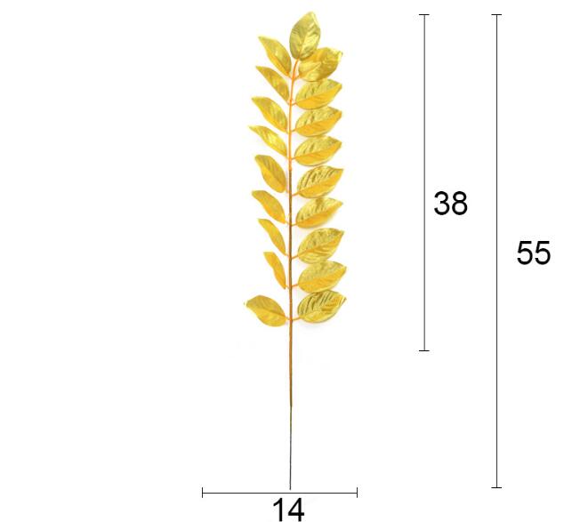 Artificial Gold Tropical Palm Leaves Simulation Leaves Multi Plant Leaves for Hawaiian Theme Party Wedding Decorations DIY Photo Props