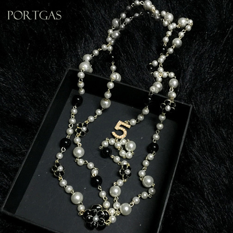 Long Simulated Pearl Necklace For Women No.5 Double Layer collane lunghe donna camelia maxi necklace Party Necklace, Silver
Long Simulated Pearl Necklace For Women No.5 Double Layer collane lunghe donna camelia maxi necklace Party Necklace, Silver