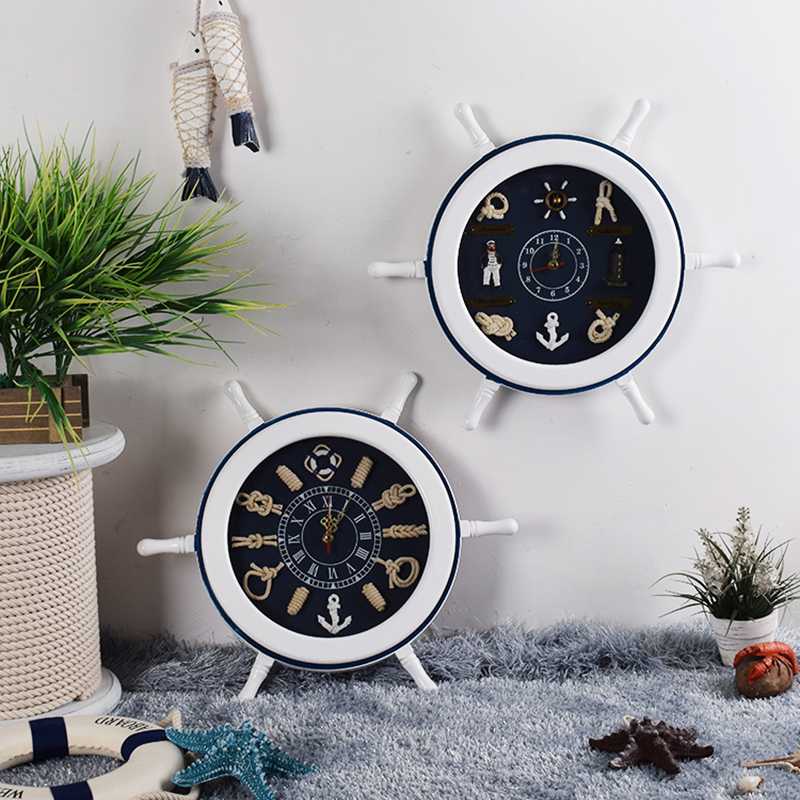 Mediterranean style wall decoration rudder mute clock clock wall living room home fashion personality creative WF6111129
Mediterranean style wall decoration rudder mute clock clock wall living room home fashion personality creative WF6111129