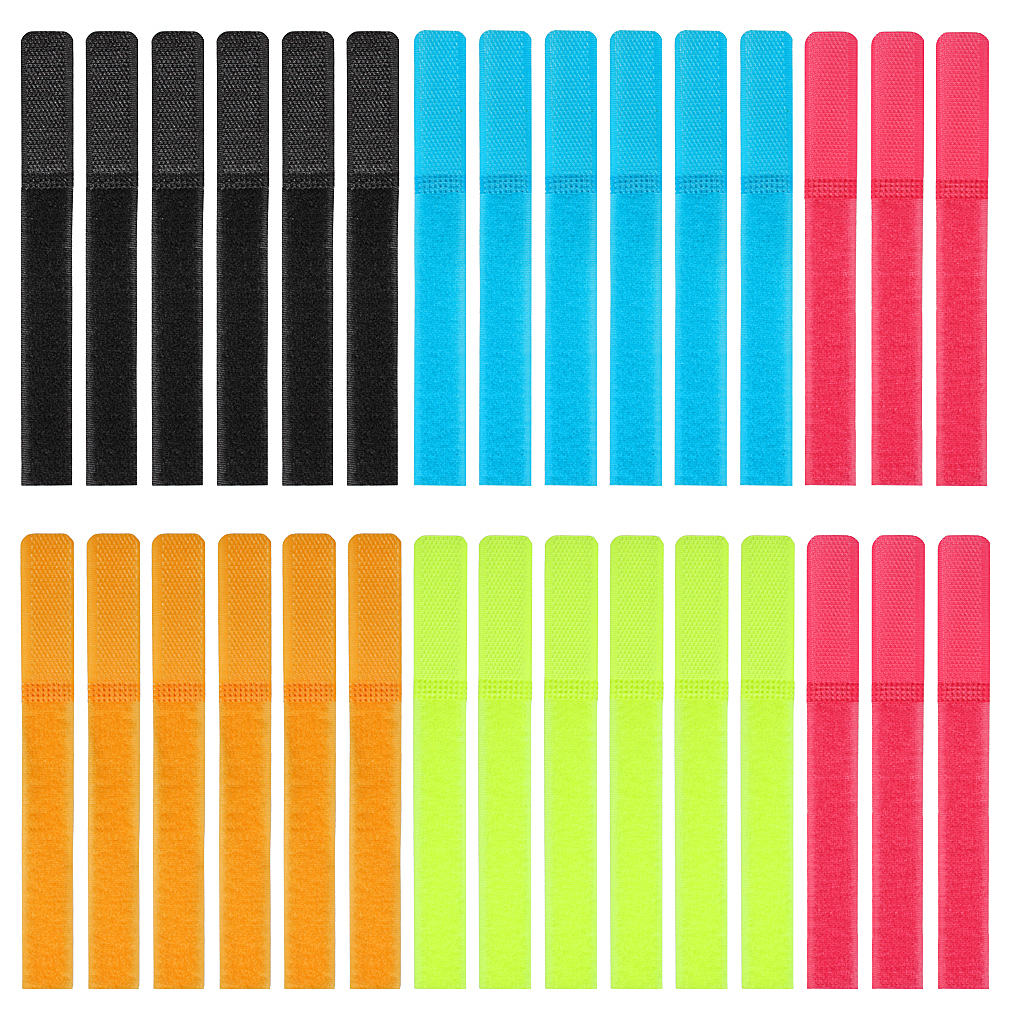 Reusable Cable Ties,Pack Of 30 Hook And Loop Fastener With Five Colors For Cable Sorting Of Wired Headsets,Mobile Phones,And Computers
Reusable Cable Ties,Pack Of 30 Hook And Loop Fastener With Five Colors For Cable Sorting Of Wired Headsets,Mobile Phones,And Computers
