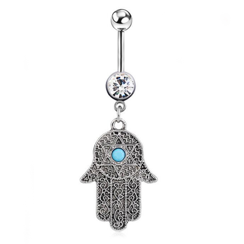 D0721 (1 color ) New Belly Rings Hand Dangle Button Body Piercing Navel Stainless Steel Bars Jewelry, Silver
D0721 (1 color ) New Belly Rings Hand Dangle Button Body Piercing Navel Stainless Steel Bars Jewelry, Silver