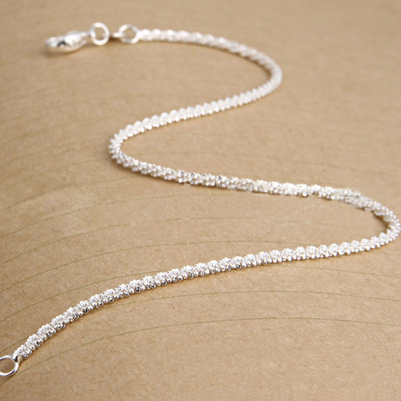 New Women Girls 925 Sterling Silver Plated Shining Chain Anklets Bracelet for Women Foot Jewelry Gifts, Red;blue
New Women Girls 925 Sterling Silver Plated Shining Chain Anklets Bracelet for Women Foot Jewelry Gifts, Red;blue