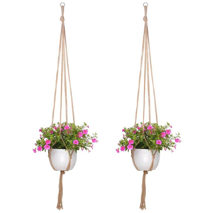 5pcs Pot Holder Knotted Macrame Plant Hanger Hook Vintage Cotton Linen Flowerpot Basket Lifting Rope Hanging Basket
5pcs Pot Holder Knotted Macrame Plant Hanger Hook Vintage Cotton Linen Flowerpot Basket Lifting Rope Hanging Basket