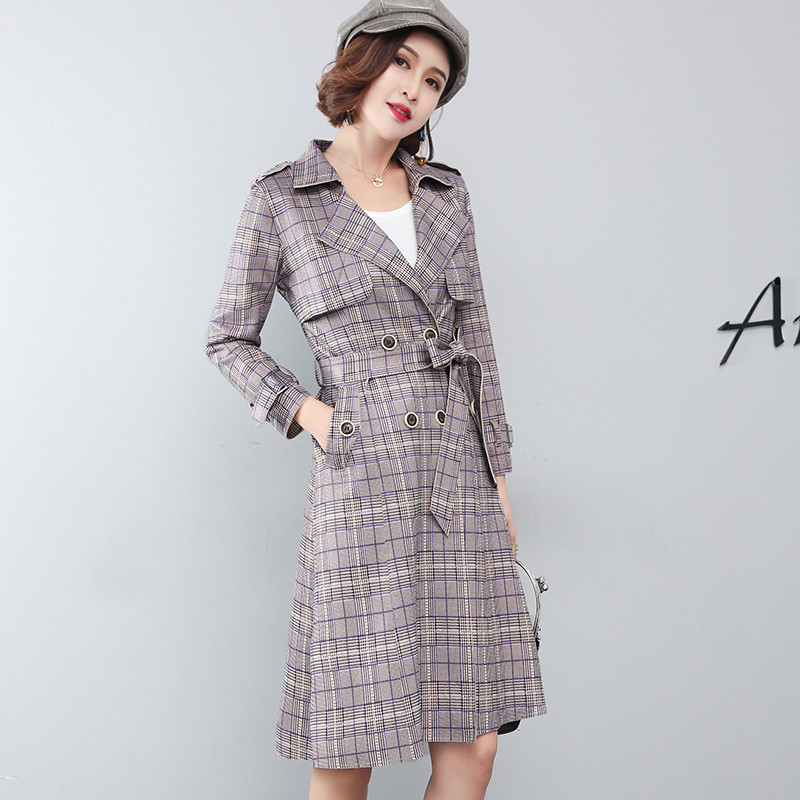 Women' Casual Long Trench Coat 2019 Spring Autumn Korean Plaid Oversize Windbreaker Female Loose Outerwear Large size 3XL M217, Beige
Women' Casual Long Trench Coat 2019 Spring Autumn Korean Plaid Oversize Windbreaker Female Loose Outerwear Large size 3XL M217, Beige