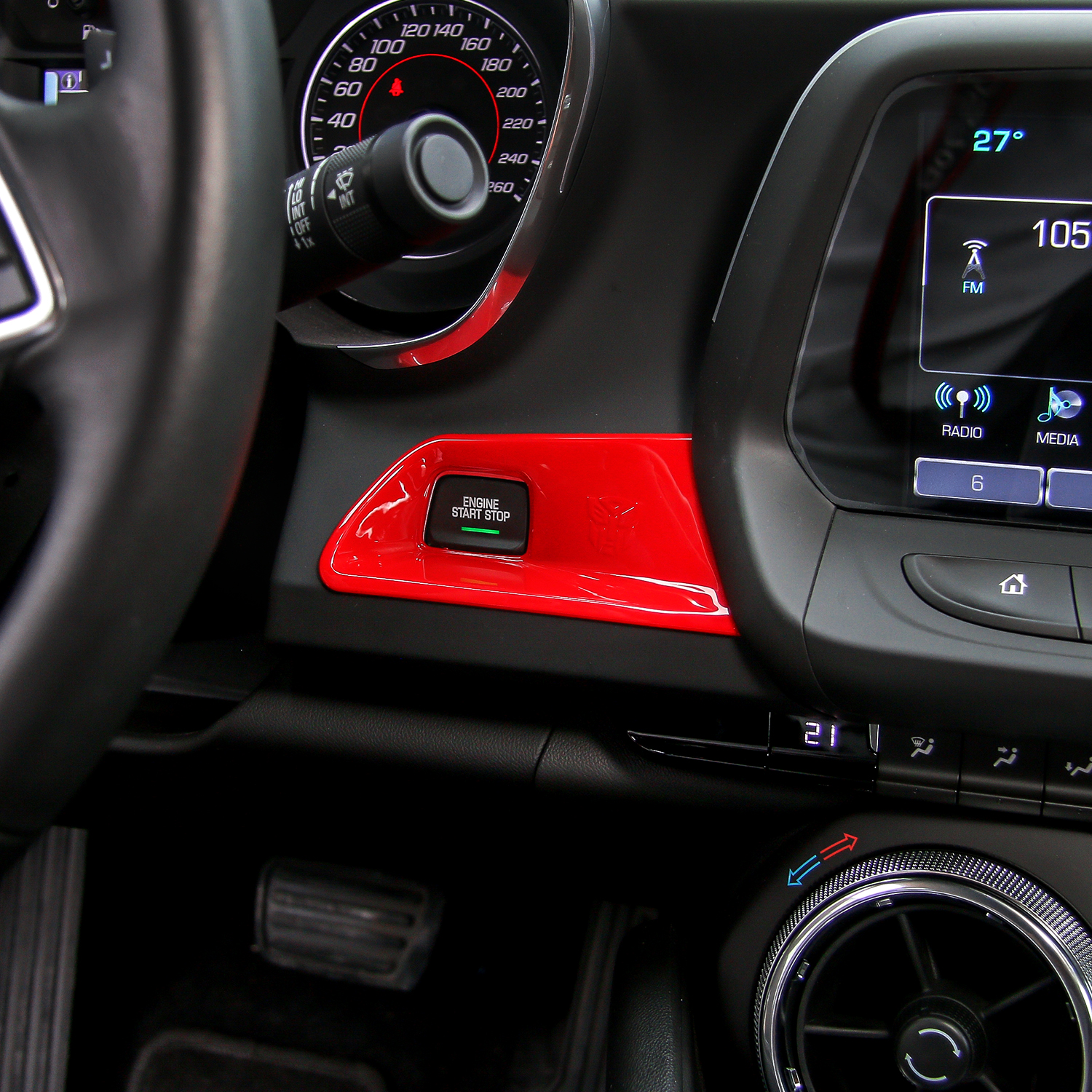 ABS Engine Key Start Stop Button Trim Decoration Cover For Chevrolet Camaro 2017 Up Car Styling Interior Accessories