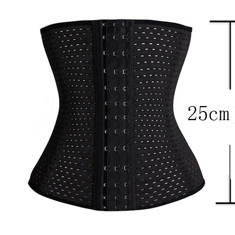 25cm Height Women Steel Boned Bodyhuging Stretch Mesh Breathable Tummy Slimming Belt Shapewear Postpartum Belly Control Body Shaper XS-3XL