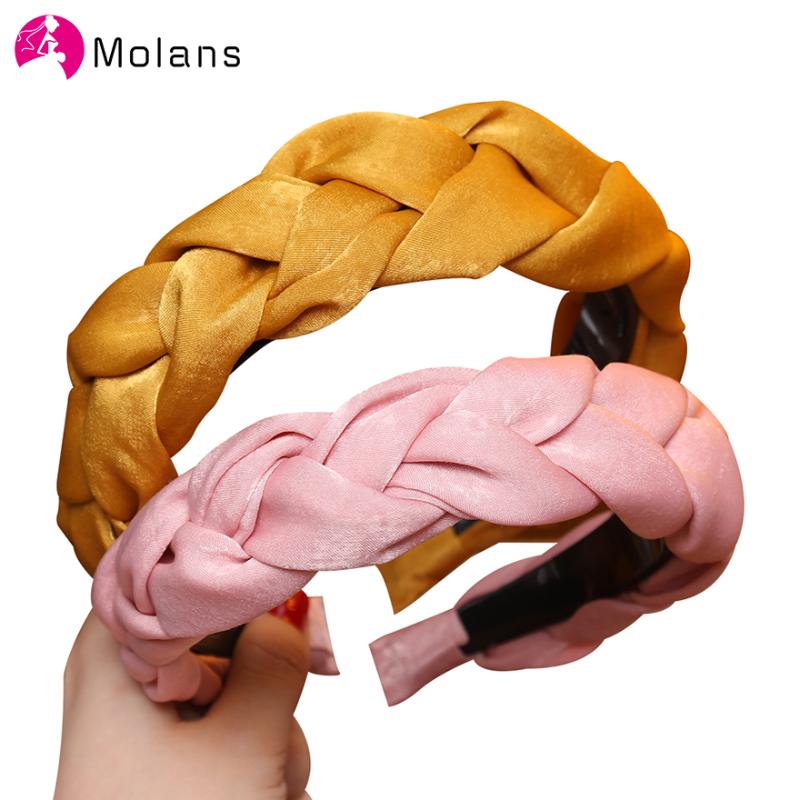MOLANS Satin Fabric Braids Headbands Korean Fashion Simple Twist Braiding Hairbands Solid Knotted Wide Hair Ornaments for Women
MOLANS Satin Fabric Braids Headbands Korean Fashion Simple Twist Braiding Hairbands Solid Knotted Wide Hair Ornaments for Women