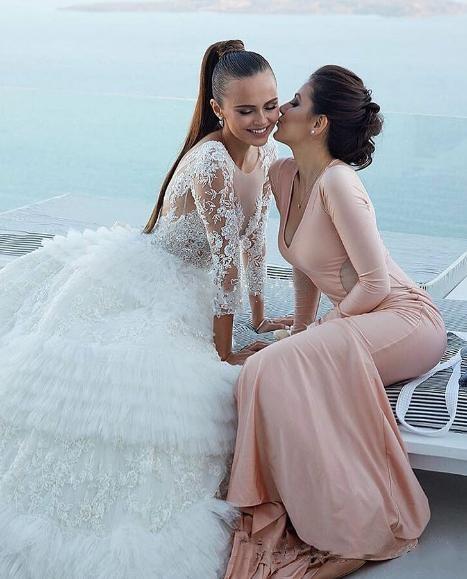 Zuhair Murad Designer Wedding Dresses Lace Long Sleeves Illusion Appliqued Tiered Skirts Summer Boho Wedding Dress Plus Size Bridal Gowns