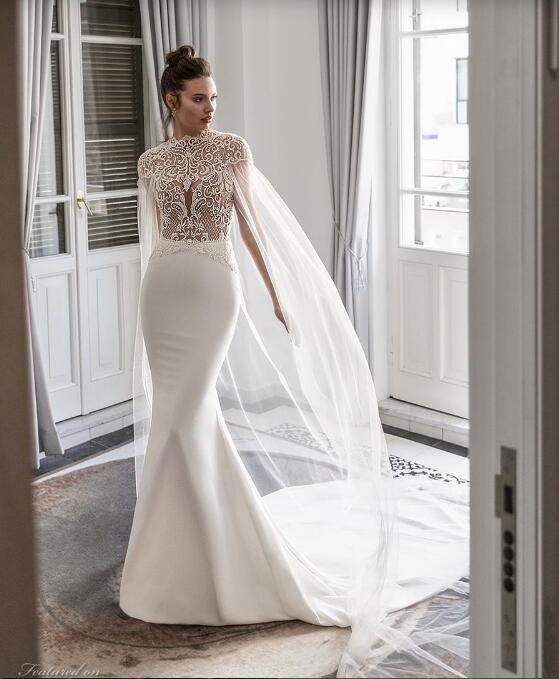 julie vino beach wedding dresses with wrap spaghetti straps lace applique boho mermaid bridal gowns backless beaded vestido de novia