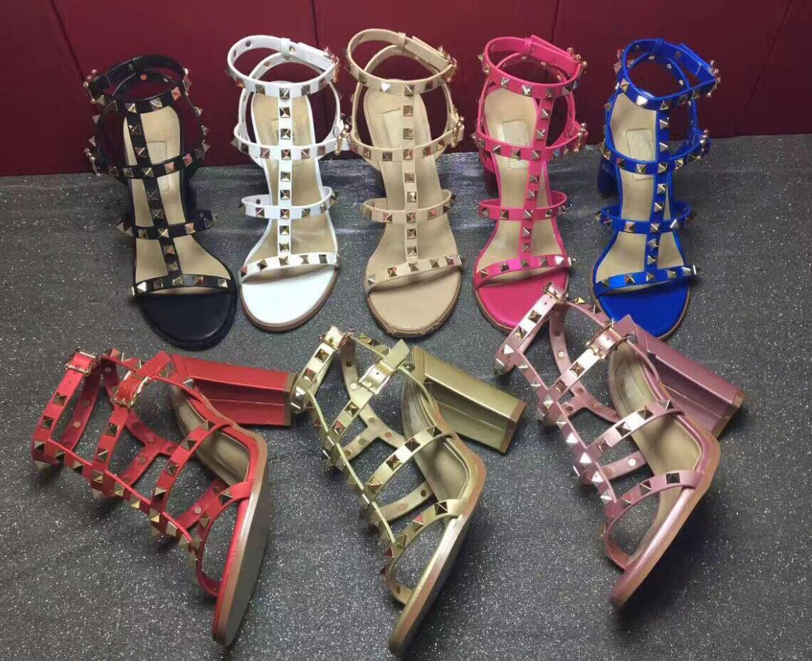 Newest 2019 luxurybrand design Leather Women Stud Sandals Slingback Pumps Ladies Sexy High Heels 9.5cm Fashion rivets shoes 8 Colors, Black
Newest 2019 luxurybrand design Leather Women Stud Sandals Slingback Pumps Ladies Sexy High Heels 9.5cm Fashion rivets shoes 8 Colors, Black