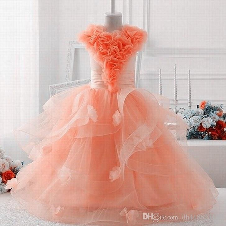 New Charming Princess Dance Performance Pageant Flower Girl Dress Party Prom Gowns Special occasion Children Dress YTZ205