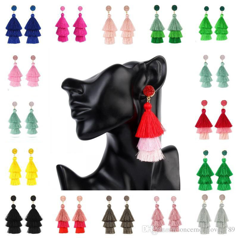 Colorful Layered Tiered Tassel Earrings Bohemian Statement Druzy Stud Earrings for Women Girls Drop Dangle Jewelry Birthday Gifts
Colorful Layered Tiered Tassel Earrings Bohemian Statement Druzy Stud Earrings for Women Girls Drop Dangle Jewelry Birthday Gifts