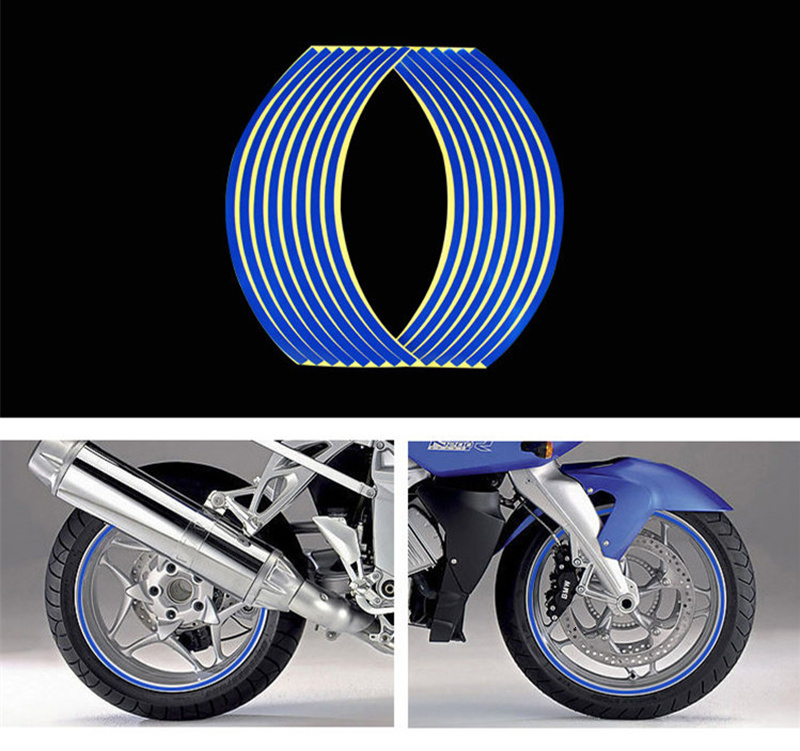 Strips Motorcycle Wheel Sticker Reflective Decals Rim Tape Bike Car Styling For YAMAHA HONDA SUZUKI Harley BMW