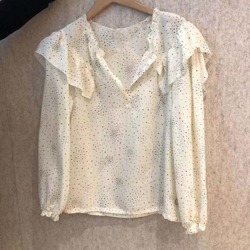 2020 Spring / Summer New Style Printed Ruffled Blouses Long-sleeved V-neck Loose Women' Shirt, Beige
2020 Spring / Summer New Style Printed Ruffled Blouses Long-sleeved V-neck Loose Women' Shirt, Beige