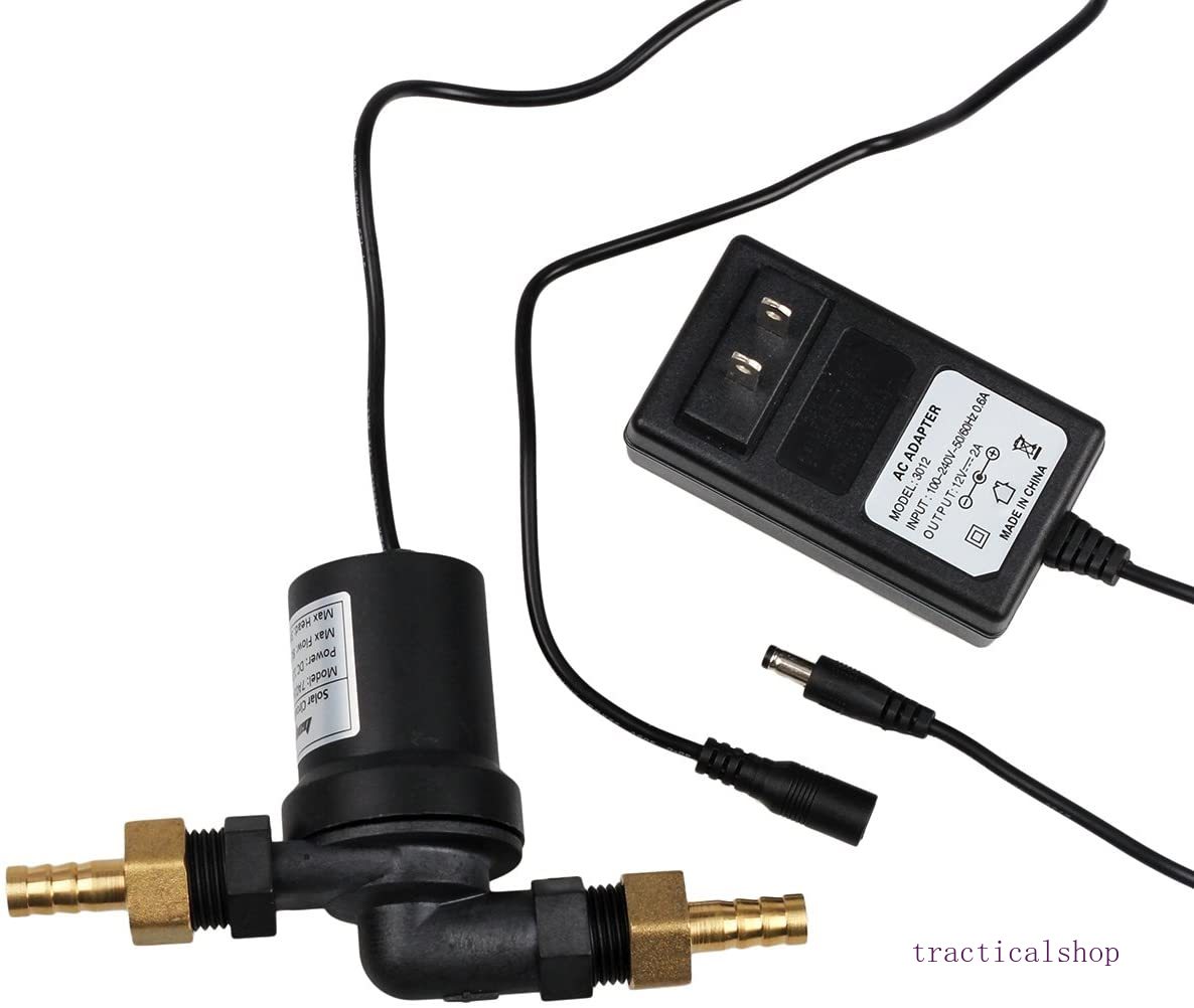 DC 12V Solar Hot Water Heater Circulation Pump with DC Power Supply Adapter Low Noise 3M Head 8LPM 2.1GPM
DC 12V Solar Hot Water Heater Circulation Pump with DC Power Supply Adapter Low Noise 3M Head 8LPM 2.1GPM