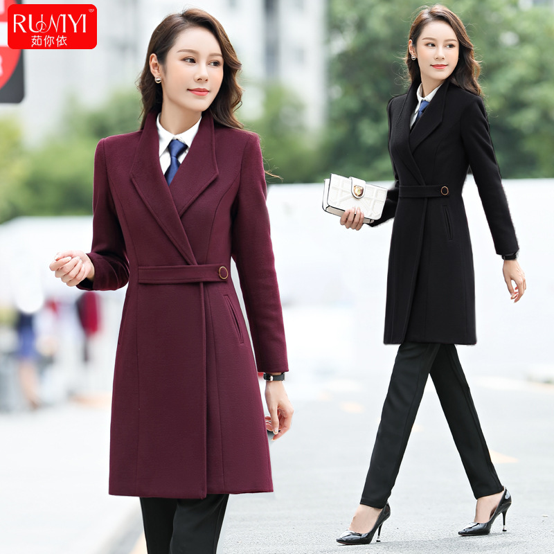 Fashion Solid Women Long Wool Blend Coat Slim Office Lady Cashmere Jacket Single Button Ladies Coats, Black
Fashion Solid Women Long Wool Blend Coat Slim Office Lady Cashmere Jacket Single Button Ladies Coats, Black