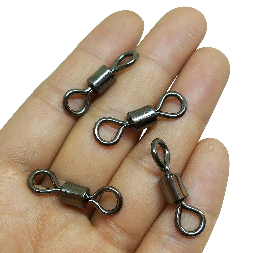 100 pieces Rolling Barrel Fishing Swivel Stainless Steel 6Lb to 730 Lb